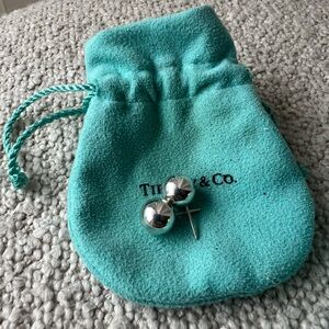 Tiffany HardWare Ball Earrings Silver 8mm